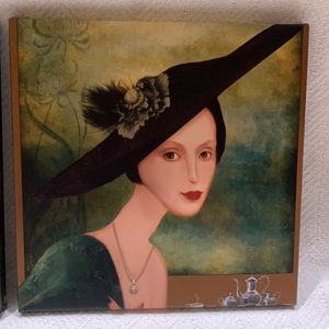 (3) Gallery wrapped art pieces.